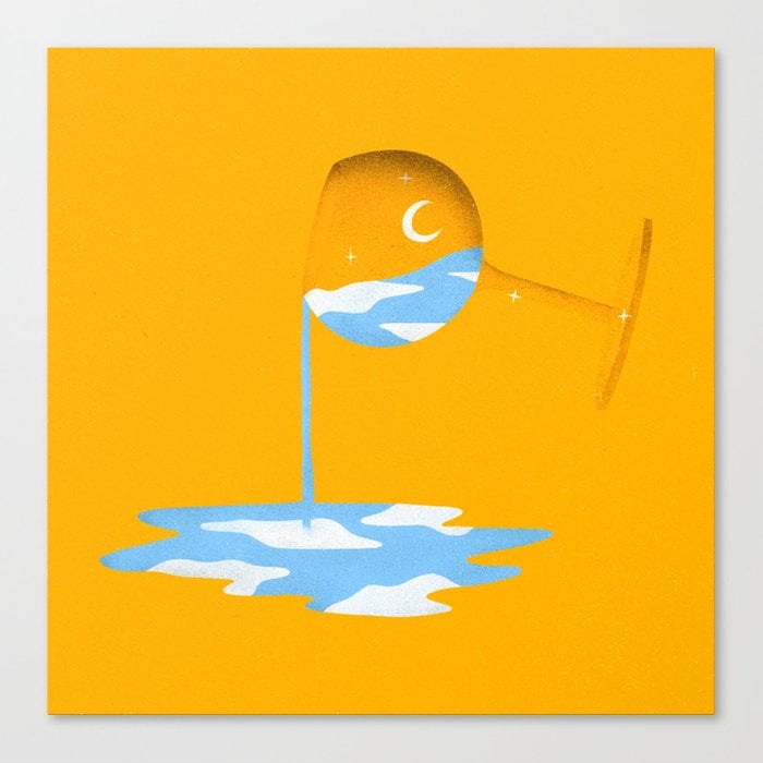 "Alternative Sunrise (in Yellow)" Canvas Print by Emily Lynn Perelman