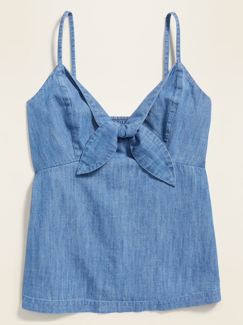 Chambray Tie-Front Cami