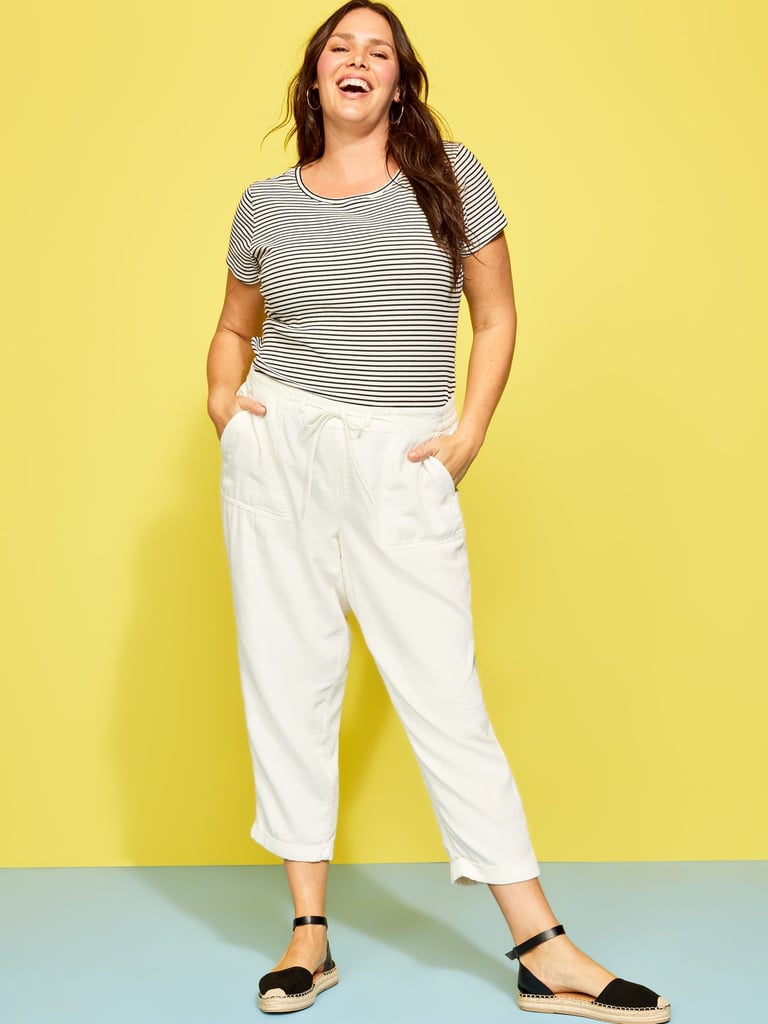 Old Navy Mid Rise Soft Twill Plus Size Utility Pants Best Plus Size Summer Clothes For Women