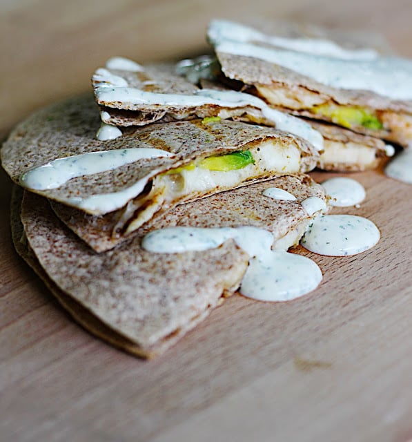 Grilled Chicken and Avocado Quesadillas