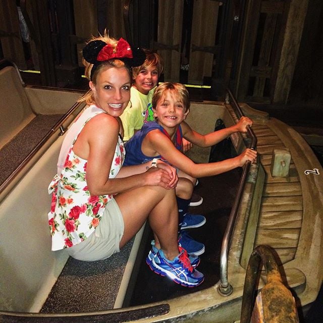 The trio celebrated America's birthday with Disney magic in 2015. Happy 4th of July from the happiest place on earth #Disneyland!!" Britney wrote.