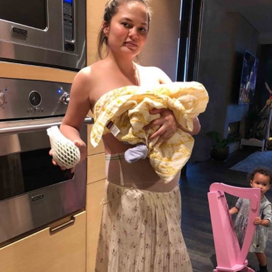 Photo of Chrissy Teigen Wearing Mesh Underwear