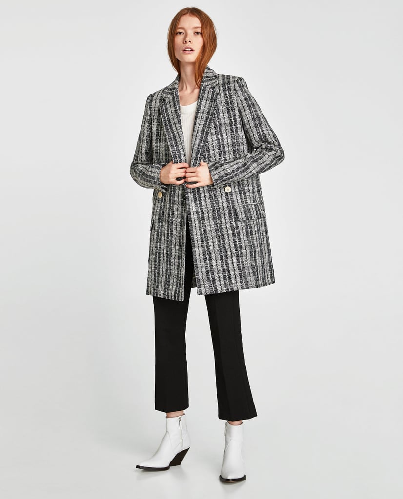Zara Checkered Coat | Pippa Middleton Wearing Tweed Coat | POPSUGAR ...