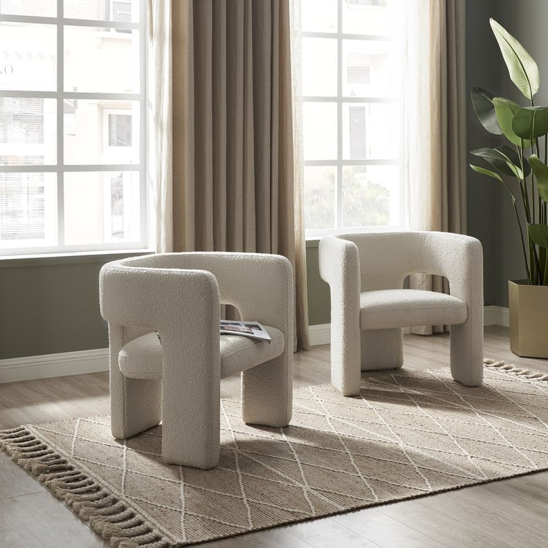 Fuzzy Chairs: Castlery Paloma Bouclé Armchairs