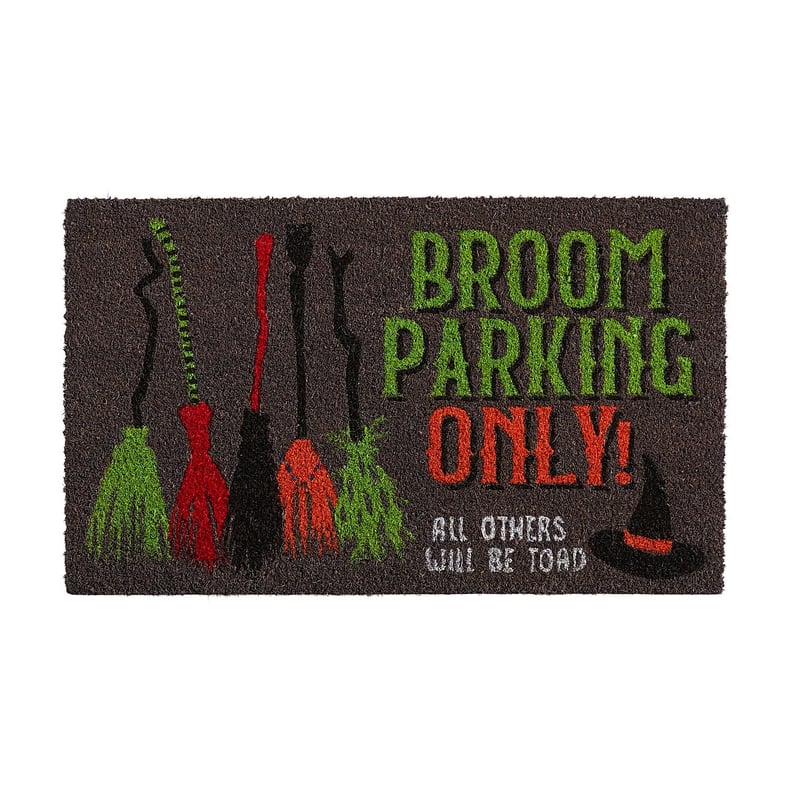 Halloween Broom Parking Only Doormat
