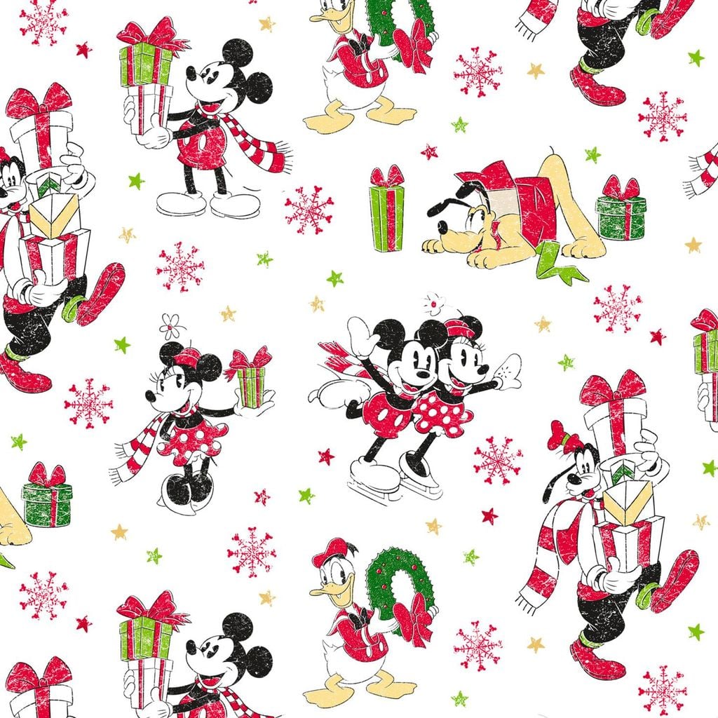 Disney Mickey Mouse and Friends Jumbo Christmas Wrapping Paper Roll