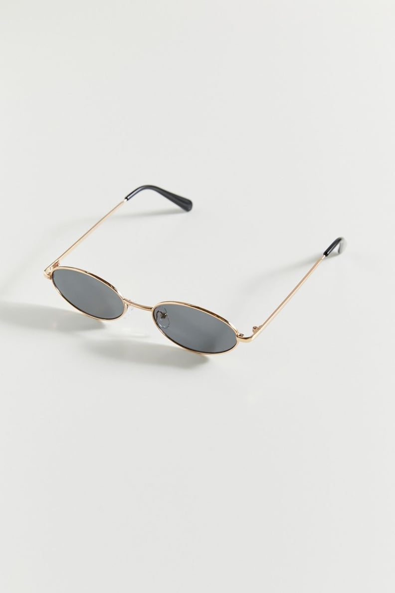 Urban Outfitters Gina Slim Metal Oval Sunglasses