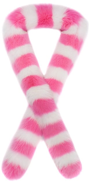 CHARLOTTE SIMONE 'Candy Cane' Stripe Faux Fur Stole