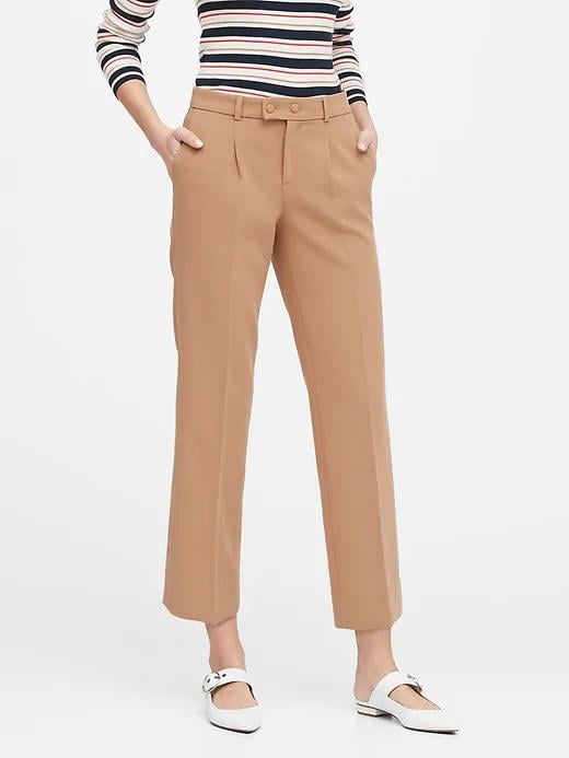 Japan Exclusive Logan Trouser-Fit Pleated Cropped Pants