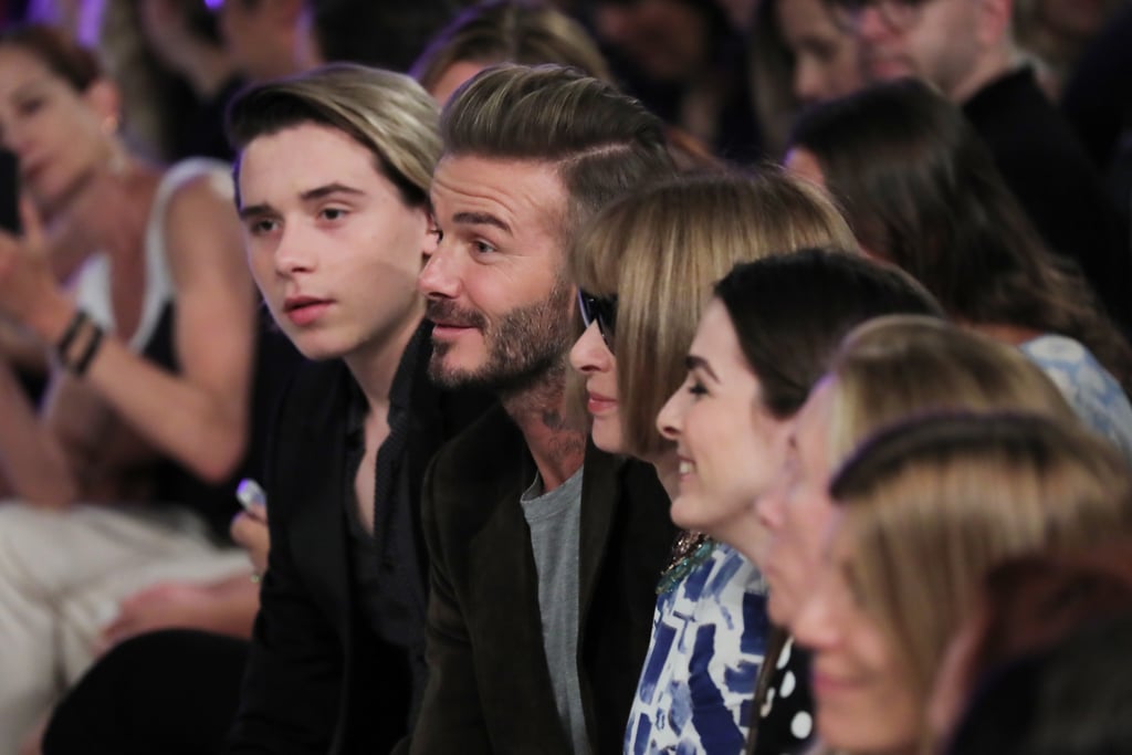 David and Brooklyn Beckham at Victoria's Fashion Show 2016