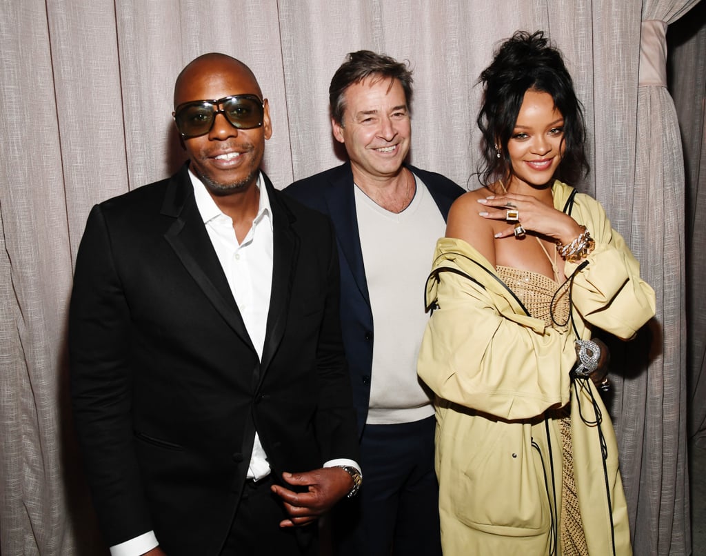 Dave Chappelle, Guest, and Rihanna at the 2020 Roc Nation Brunch in LA ...