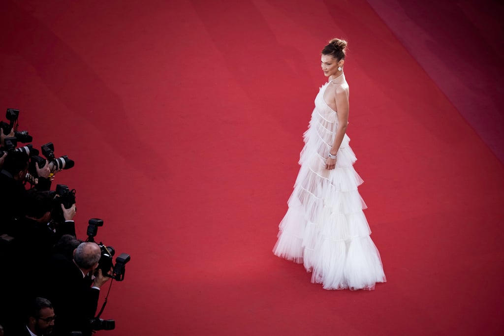 Bella Hadid's White Dior Gown at Cannes 2019