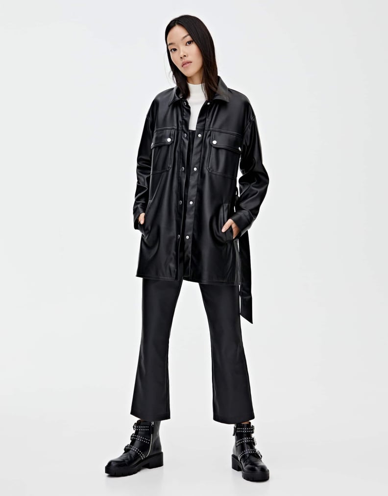 Pull&bear Black Faux-Leather Set