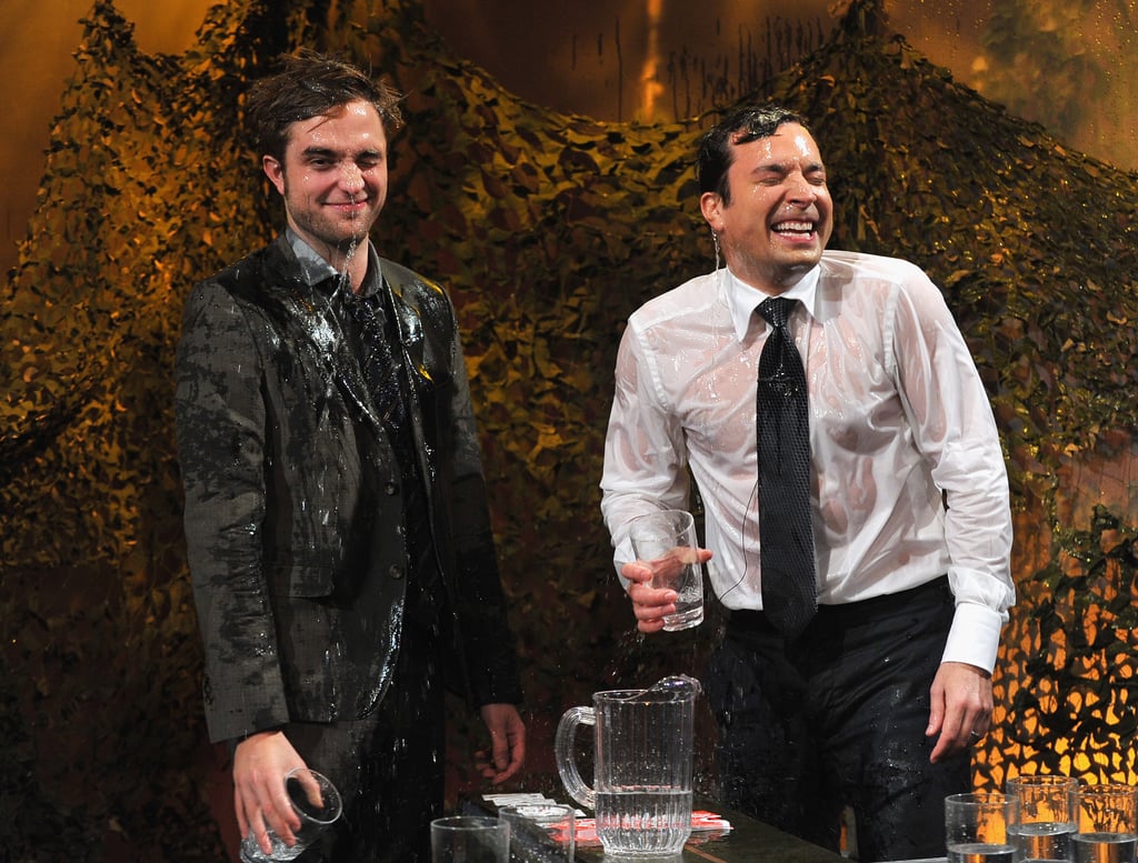 Robert Pattinson and Jimmy Fallon played a game on Late Night With Jimmy Fallon.
Robert Pattinson and Jimmy Fallon played a game on Late Night With Jimmy Fallon.