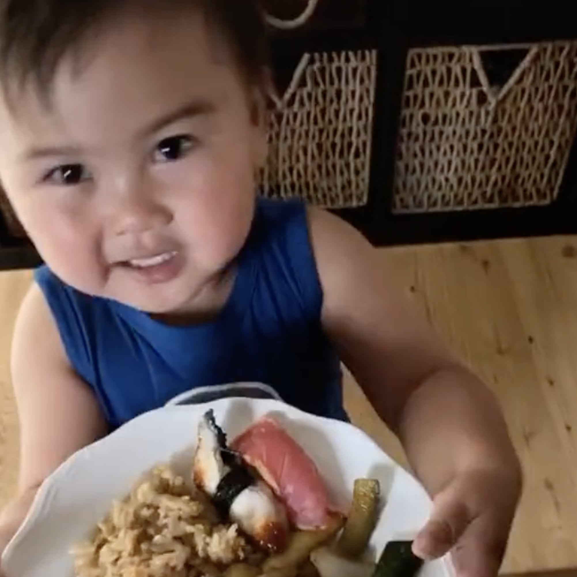 Toddler Saying Thank You Mama To Food In Tiktok Video Popsugar Family