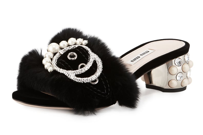 Miu Miu Embellished Mules