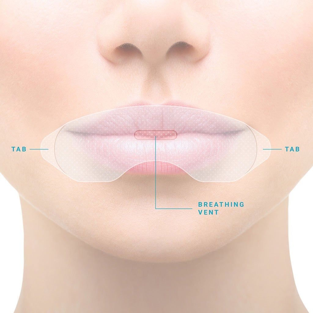 After I settled on a five-day mouth taping experiment and ordered strips from Amazon, I was able to give them an up-close examination. Luckily, the adhesive strips come with a small breathing vent, so my boyfriend's fears of my suffocating could be quickly put at ease.