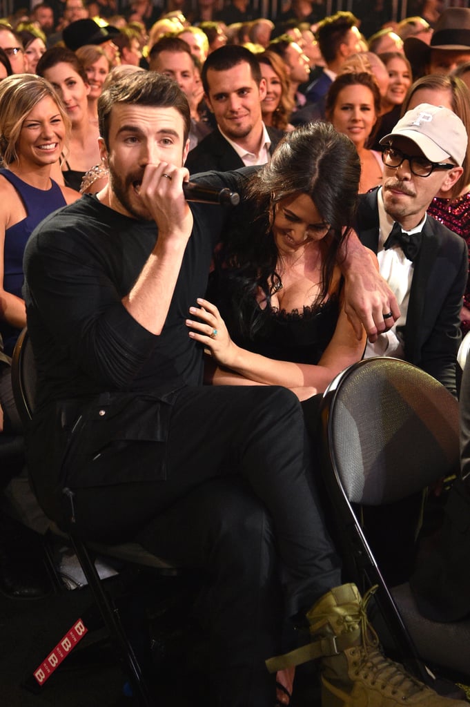 Sam Hunt and Hannah Lee Fowler at the 2017 ACM Awards