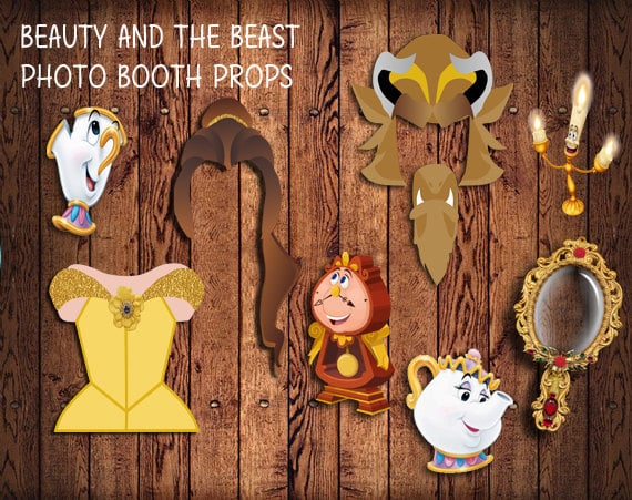Beauty and the Beast Photo Booth Props