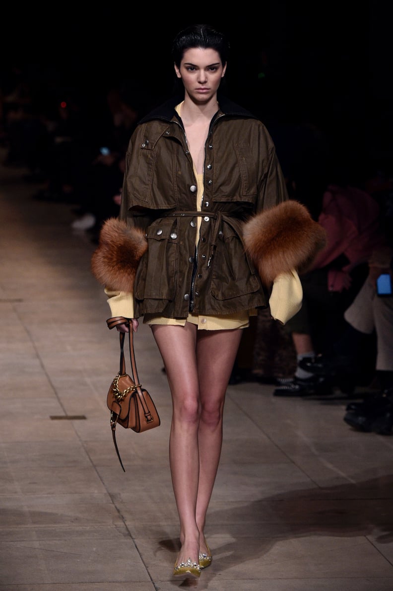 Kendall Completed Paris Fashion Week in a Furry-Sleeved Miu Miu Parka