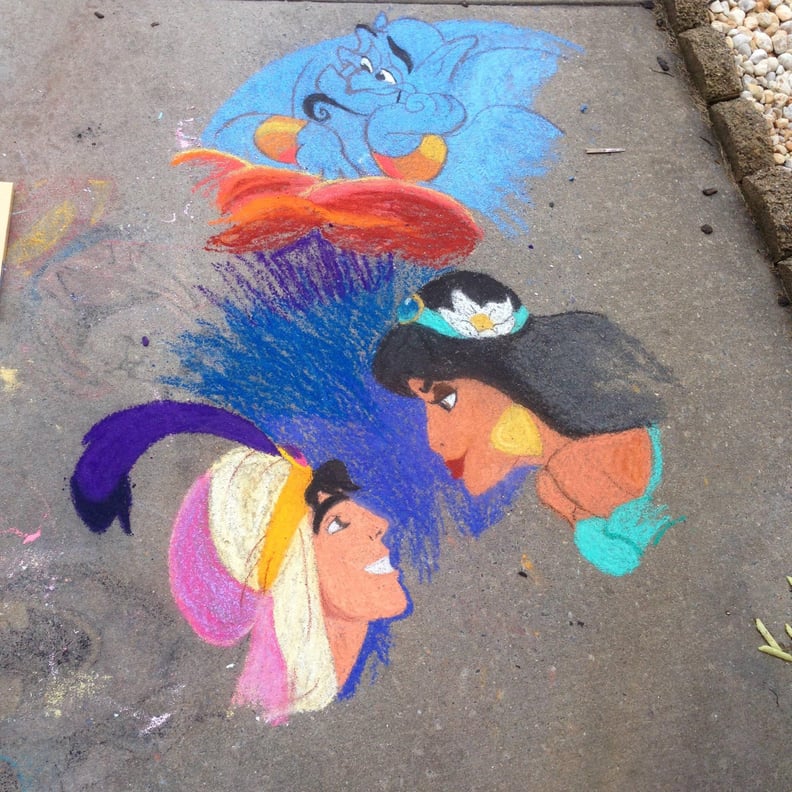 Jasmine, Aladdin, and the Genie