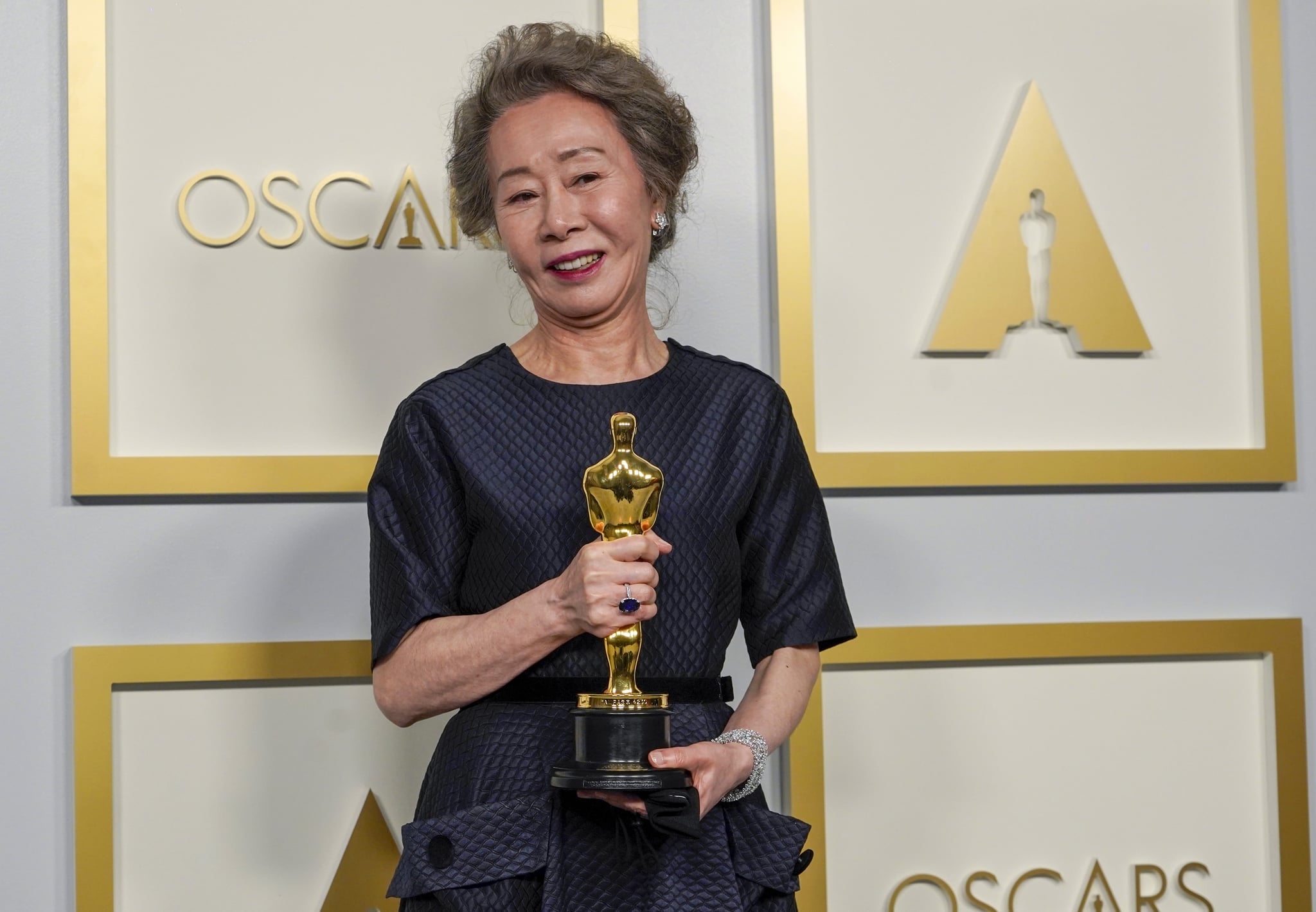 LOS ANGELES, CALIFORNIA - APRIL 25: Yuh-Jung Youn, winner of Best Actress in a Supporting Role for 