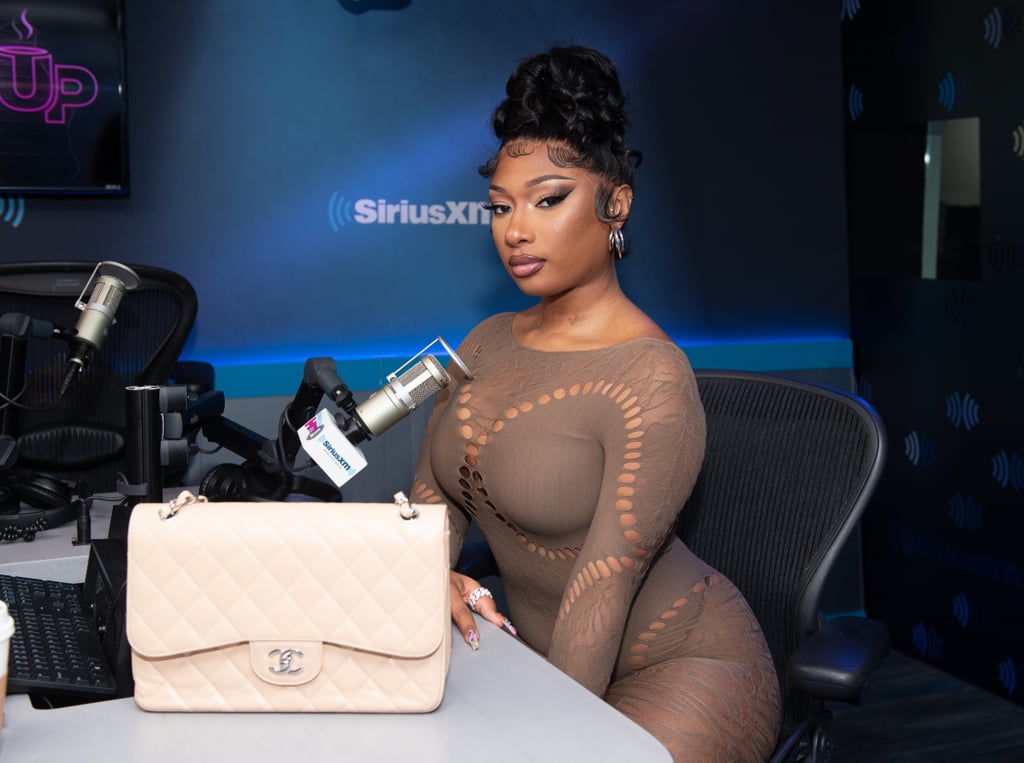 Megan Thee Stallion Wears Sheer Lace Catsuit
