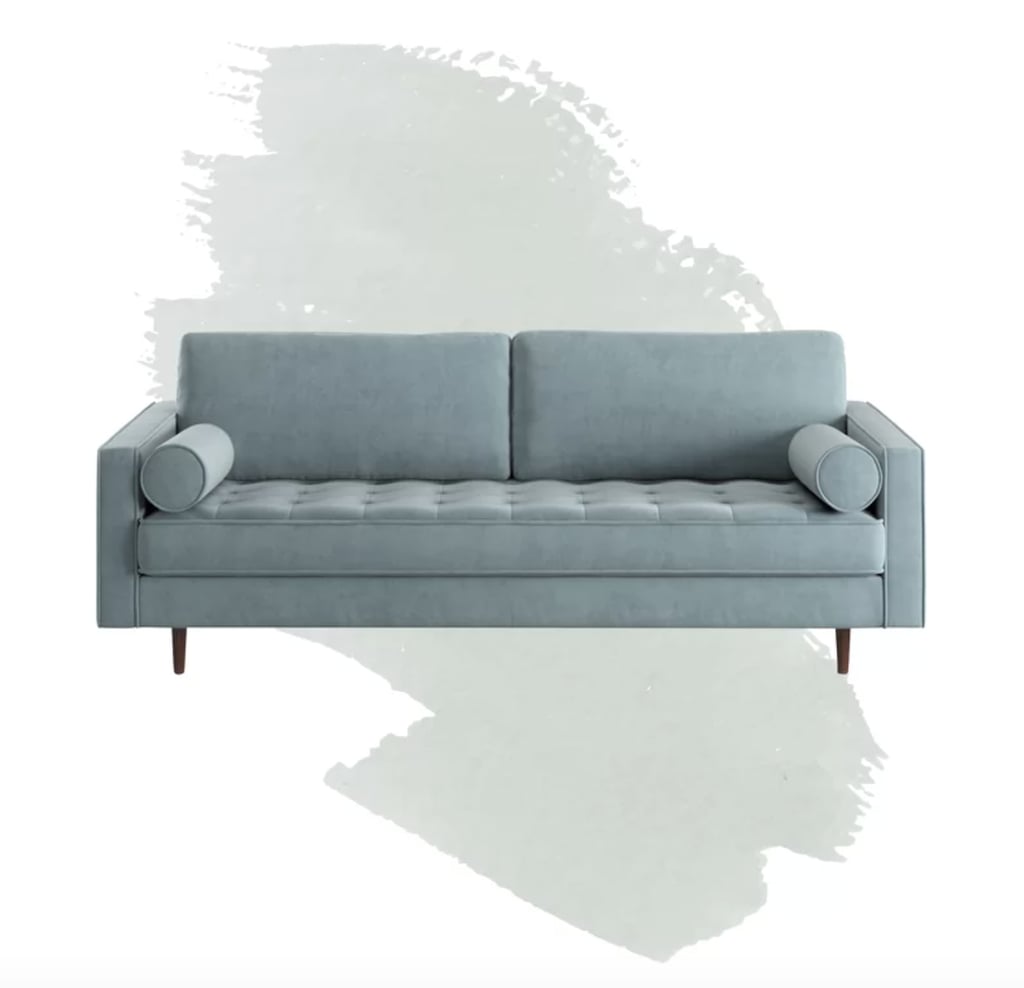 Derry Velvet 84" Square Arm Sofa