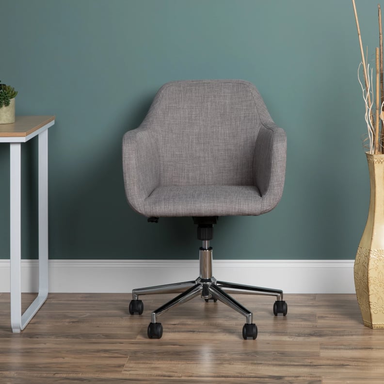Upholstered Adjustable Home Office Chair with Wheels