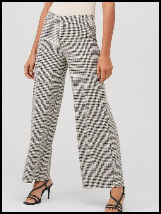 V by Very Check Wide Leg Trousers