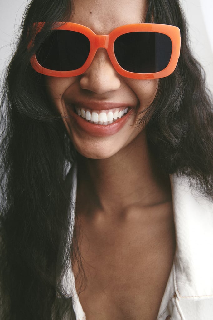 For Shady Season: Zara Squared Plastic Sunglasses