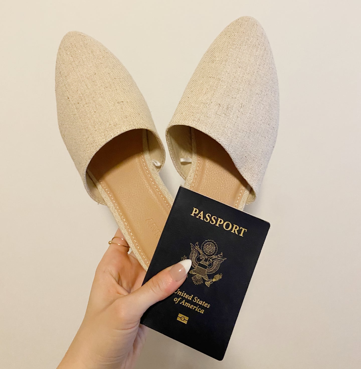 Old Navy Linen-Blend Pointy-Toe Mule Flats | Editor Review | POPSUGAR  Fashion