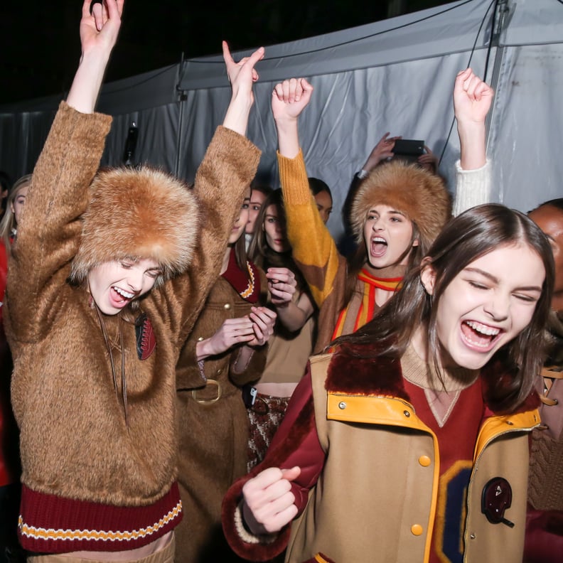 Backstage at Tommy Hilfiger