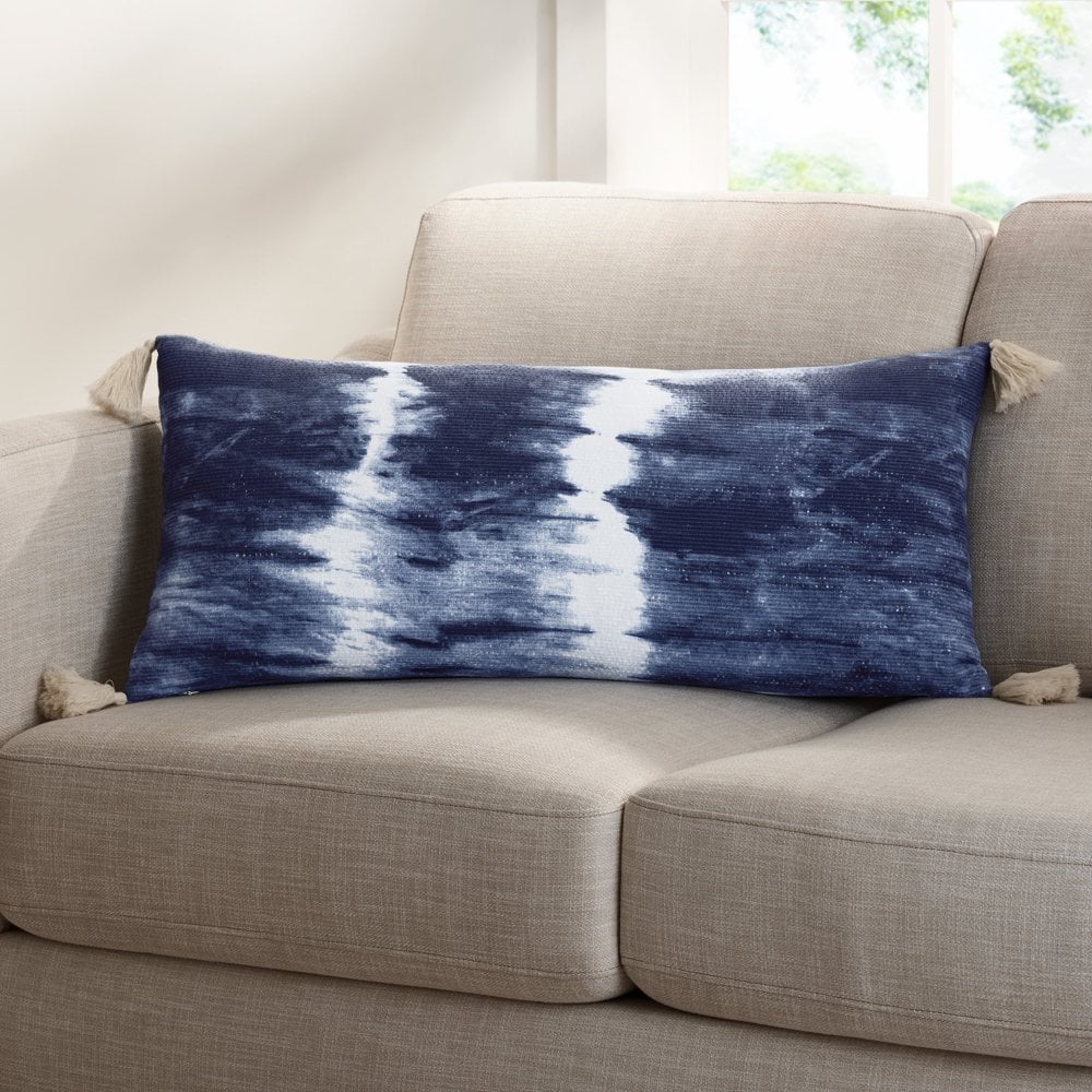 Gap Home Tie Dye Decorative Oblong Throw Pillow With Tassels