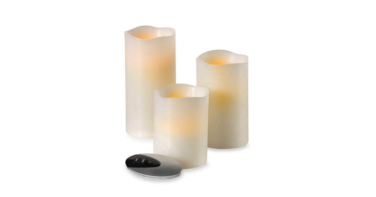 Loft Living Flameless Pillar Candles with Remote (Set of 3) The Best