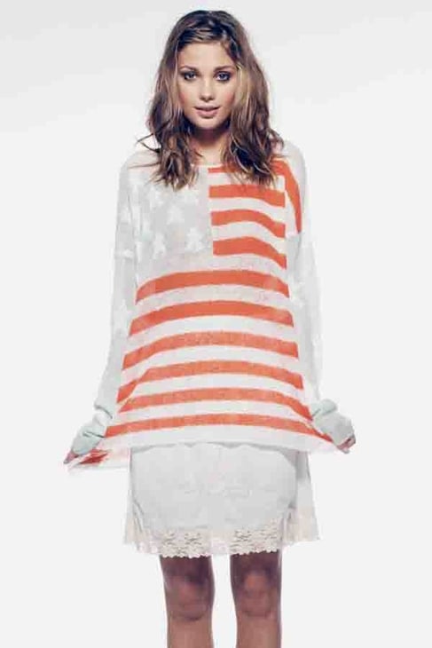 Wildfox Couture American Flag Oversize Sweater