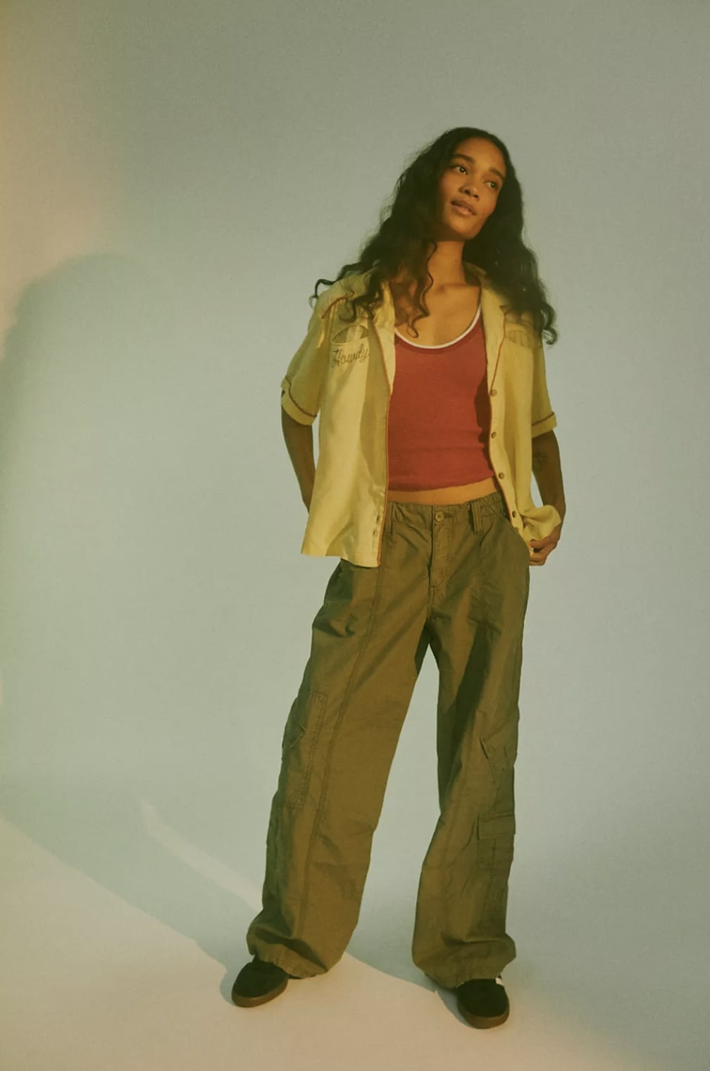 BDG Urban Outfitters Y2K Low Rise Cargo Pants - BROWN