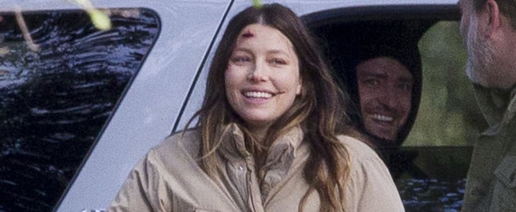 Justin Timberlake Visits Pregnant Jessica Biel on Movie Set