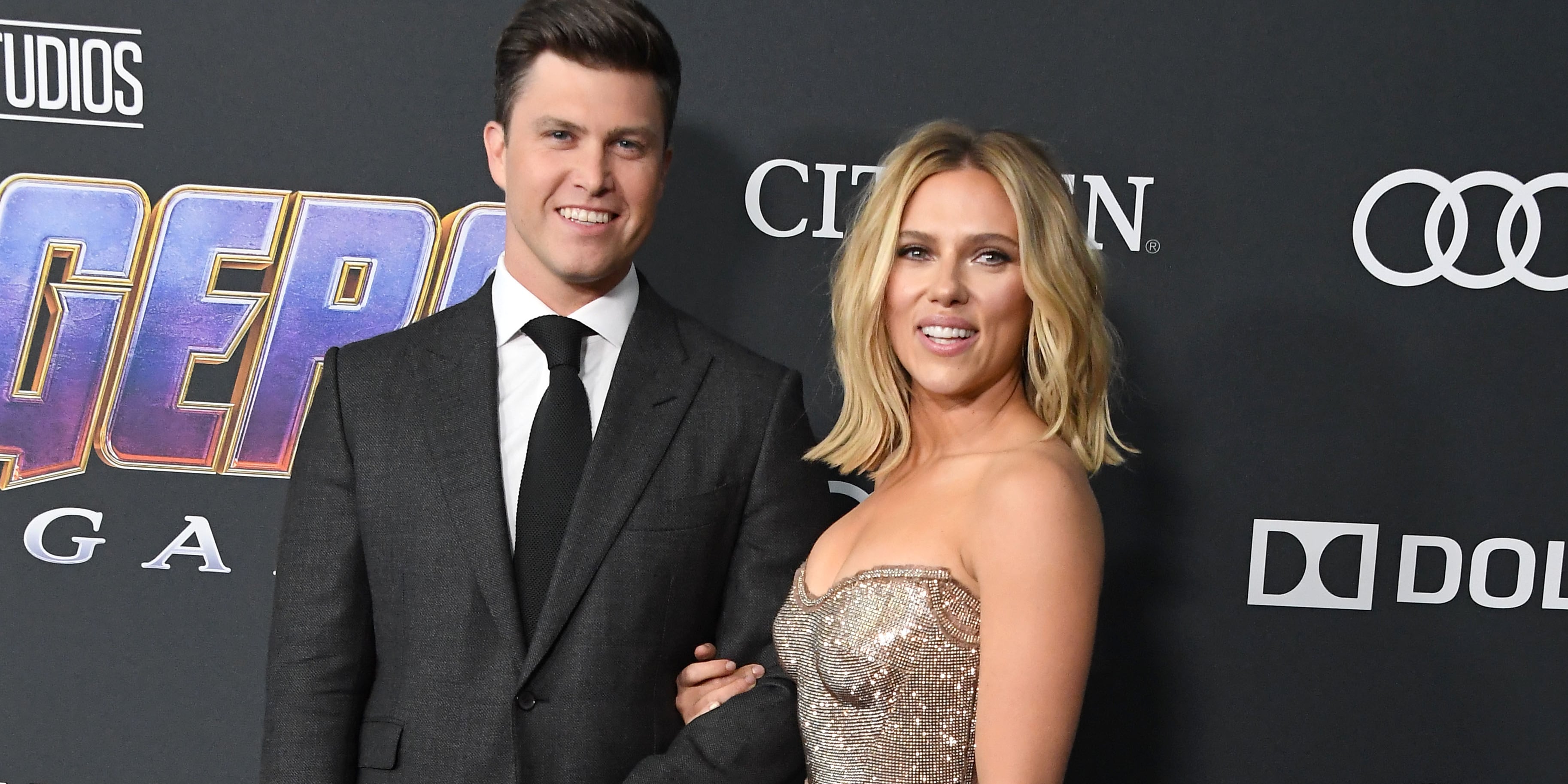 Colin jost and new arrivals scarlett johansson engaged