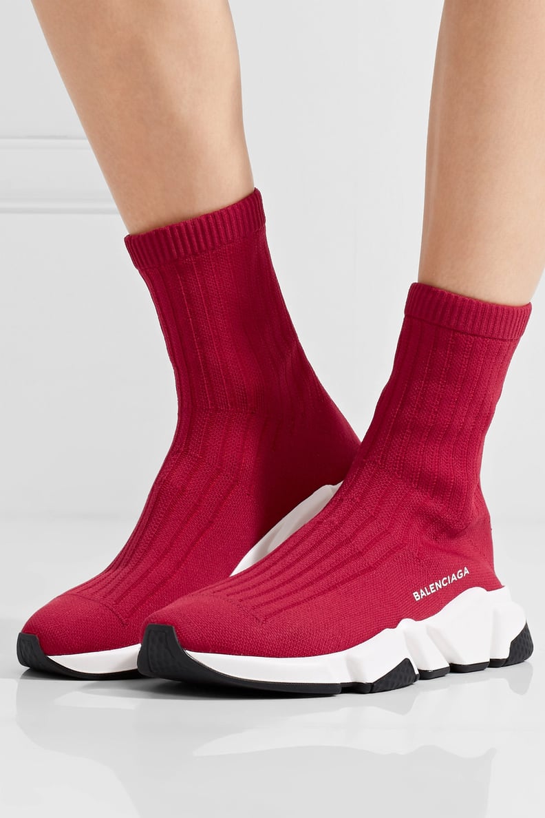 Balenciaga Speed Stretch-Knit High-Top Sneakers