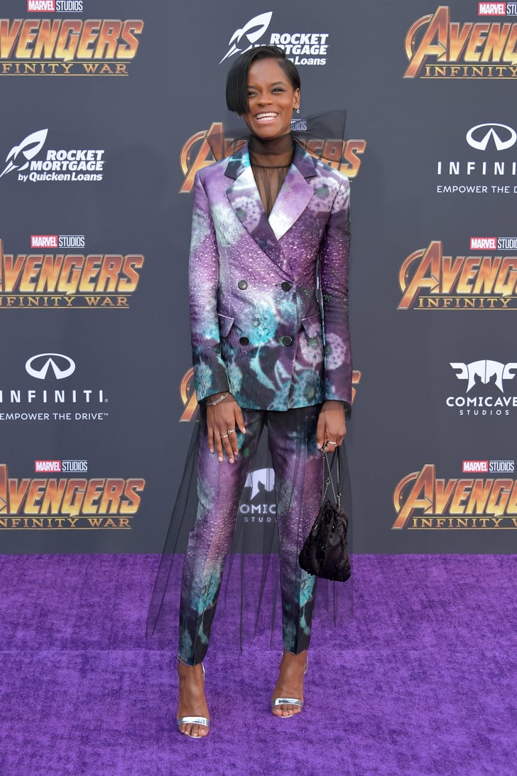 Letitia Wright's Purple Prada Suit