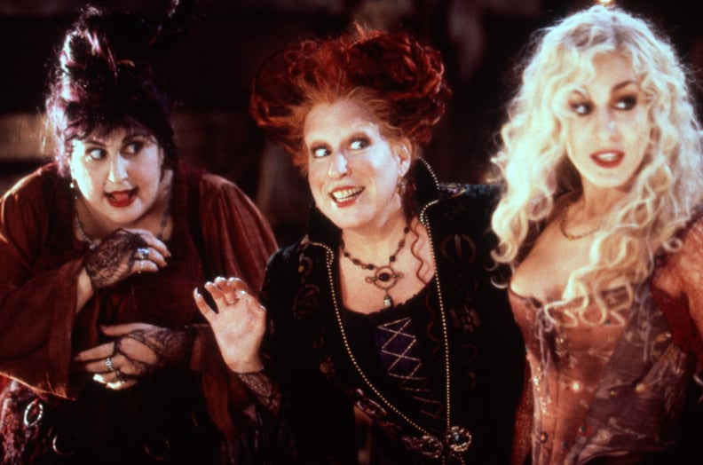 HOCUS POCUS, from left: Kathy Najimy, Bette Midler, Sarah Jessica Parker, 1993.  Buena Vista Pictures / Courtesy Everett Collection