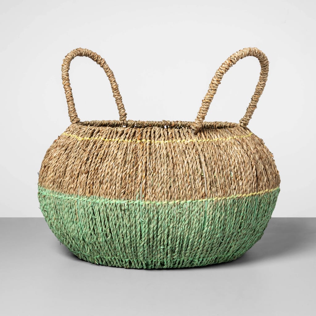 Decorative Seagrass Basket in Mint