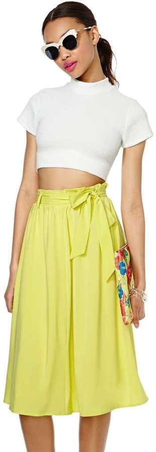 Nasty Gal Paper-Bag Waist Skirt