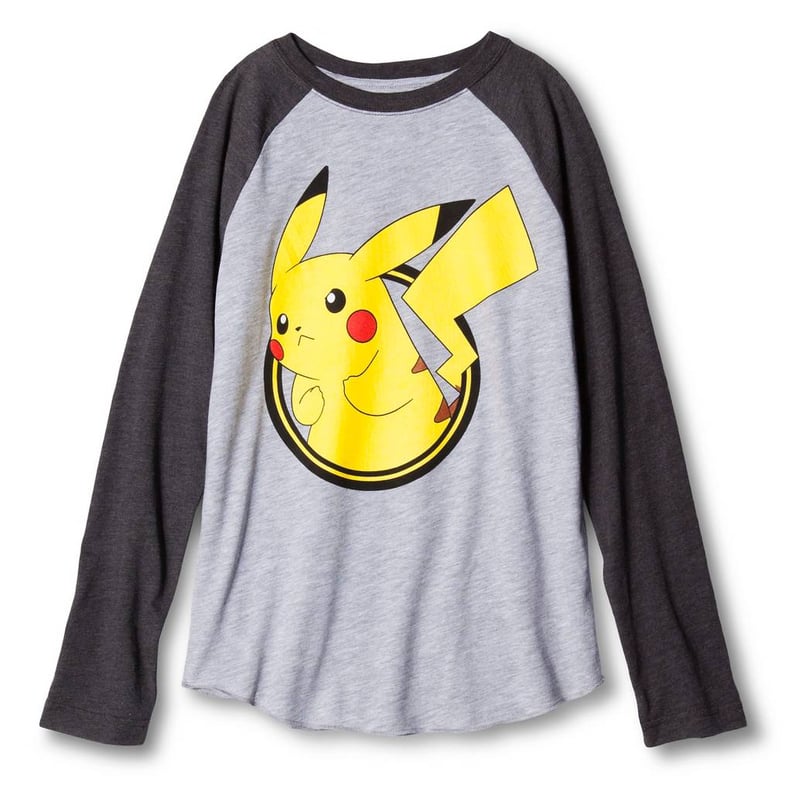 Pokémon Pikachu Long Sleeve Baseball T- Shirt