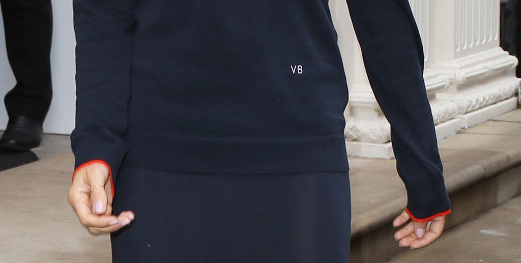 Victoria Beckham Monogrammed Sweater London September 2016