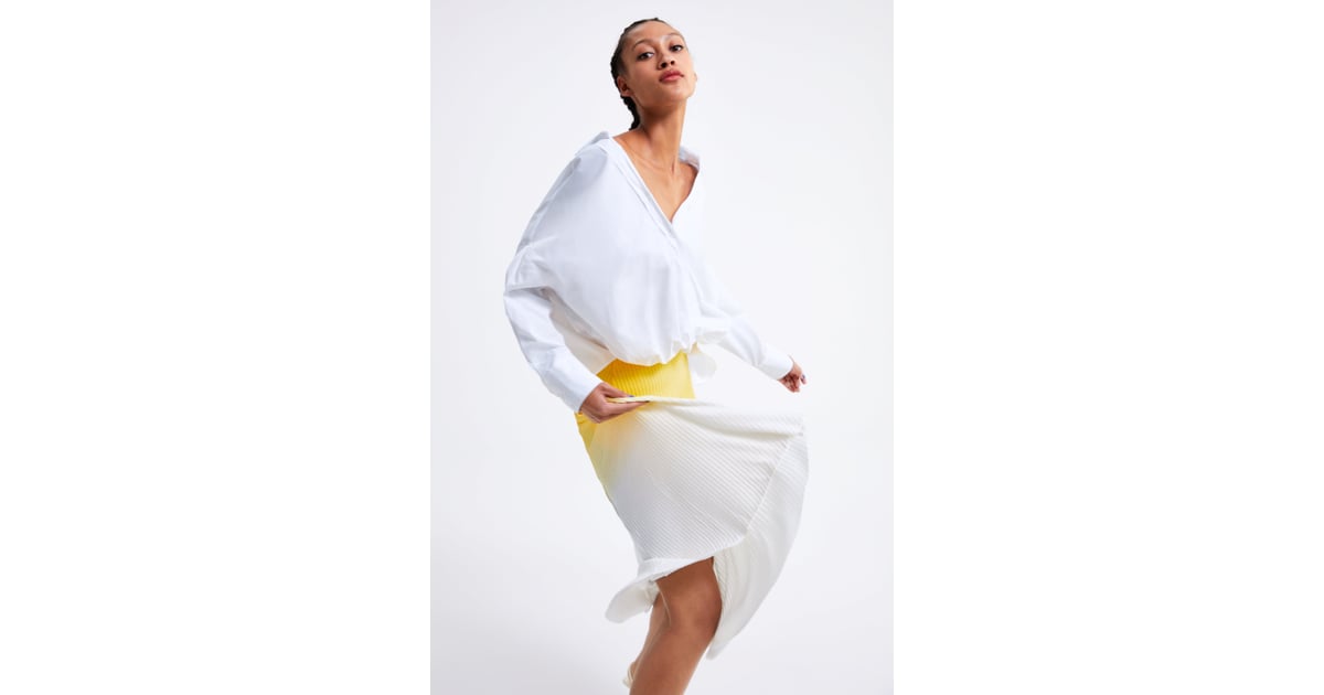 zara white skirt set