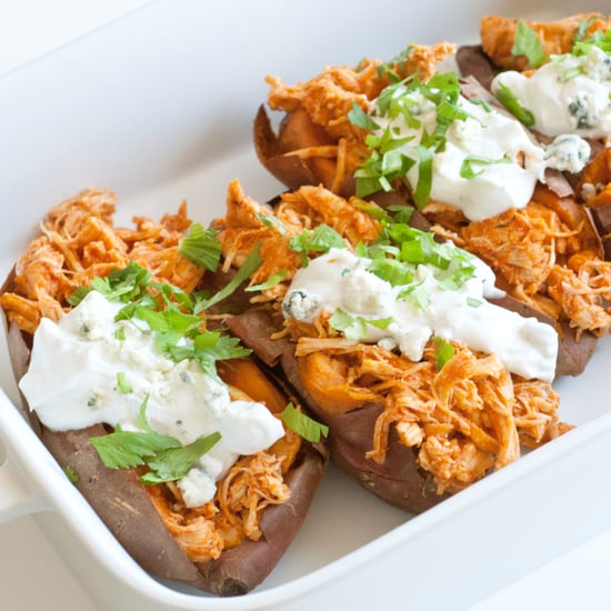 Buffalo Chicken Sweet Potatoes