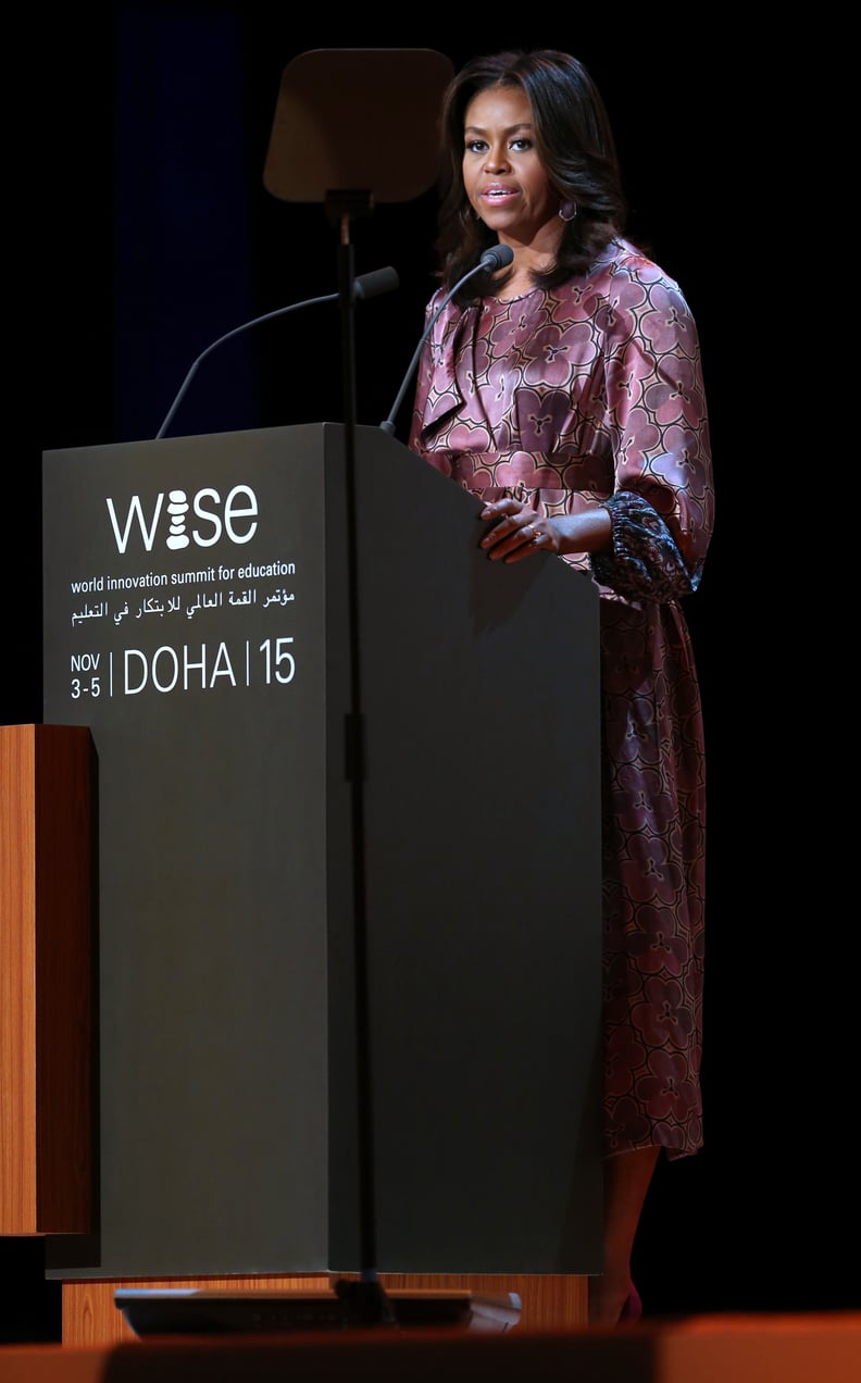 Michelle Wearing Her Dries Van Noten Look in 2015