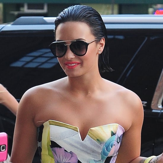 Demi Lovato's Floral Jumpsuit Look